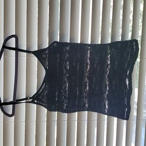 Sheer black tank top